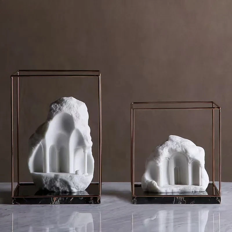 Creative White Arches Display Box Abstract Ornaments Desk Decoration Main Hall Arches Pillar Shape Artwork Room Aesthetic Decor