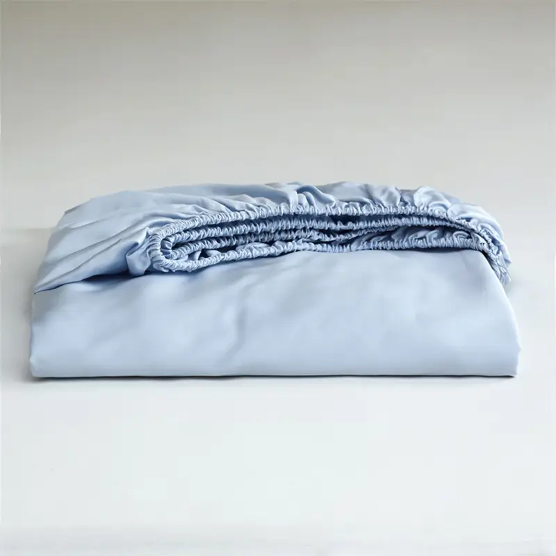 100% Mulberry Silk Fitted Bed Sheet with Elastic Bands 23 Momme Smooth Natural Silk Mattress Cover Single Double King Queen Bed - Image 9