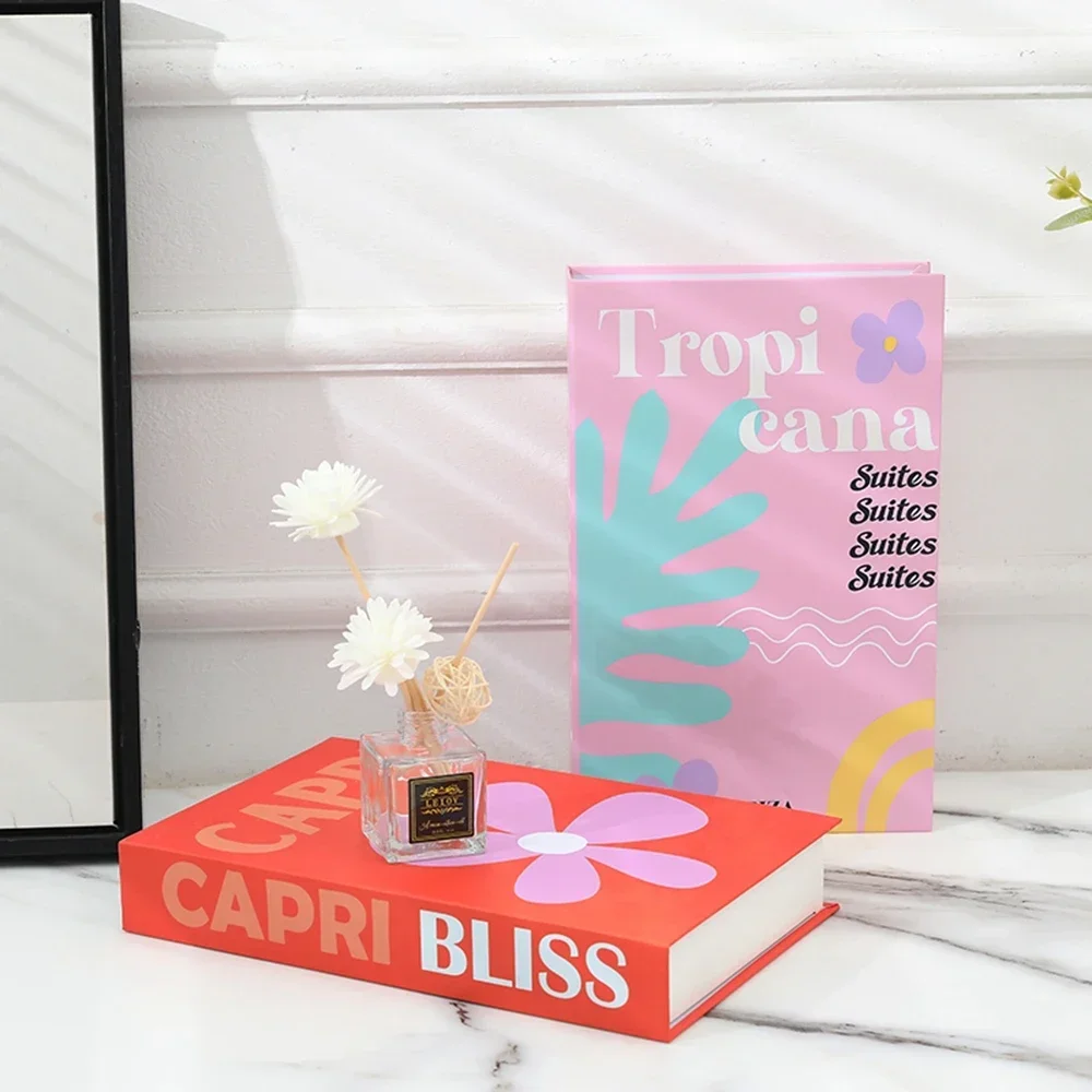 Travel Series Fake Book Boxs for Coffee Table Decoration Living Room Fashion Prop Books Home Decoration Model Room IBIZA CAPRI