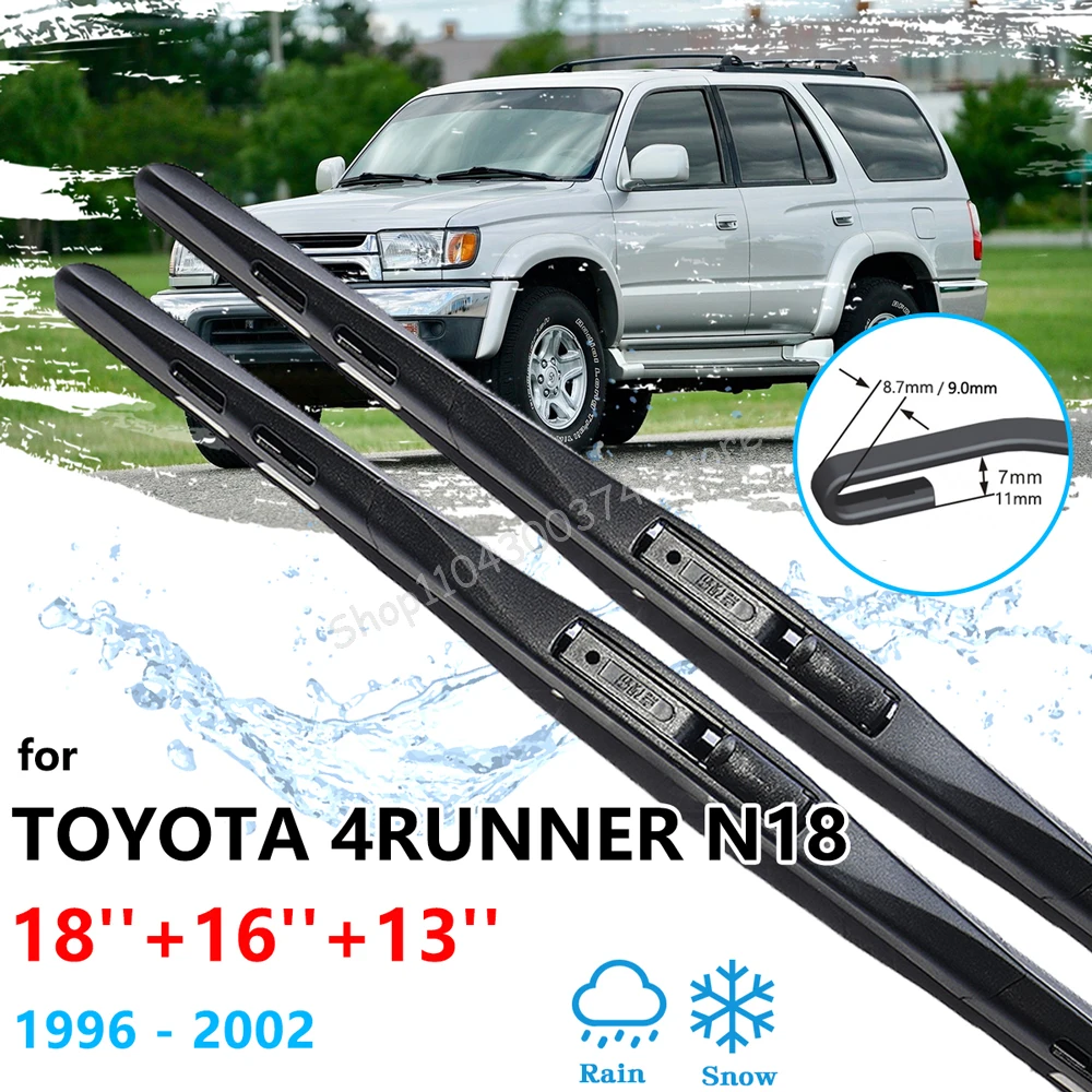 

For Toyota 4Runner Hilux Surf SW4 N18 MK3 1996~2002 Front Rear Wiper Blades Set Back Cleaning Window Hatchback Replacement Parts