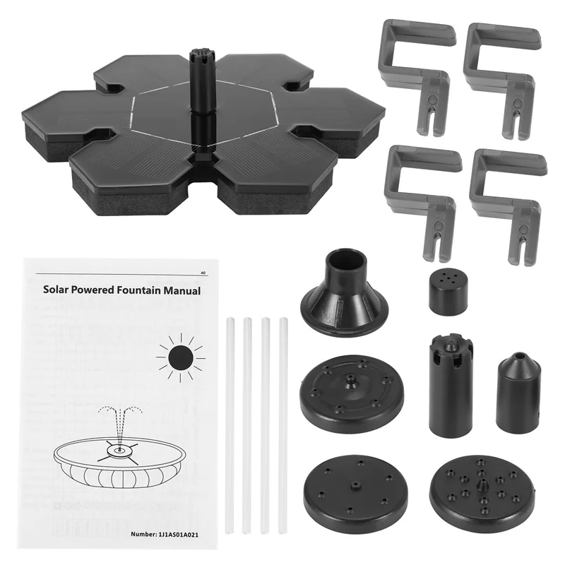 A40Z-Solar Fountain Pump Solar Powered Bird Bath Fountain Pump Solar Panel Kit Water Pump Outdoor Watering Submersible Pump
