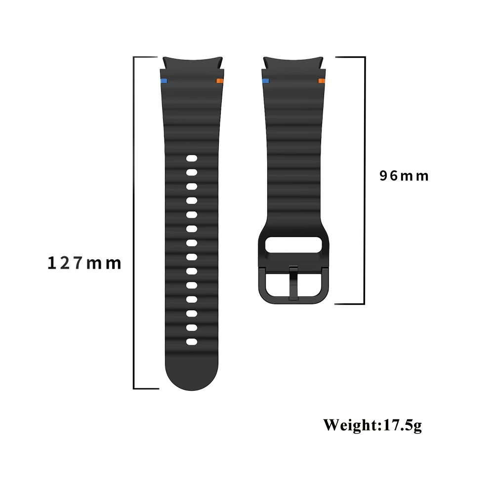 Official Band for Samsung Galaxy watch 7/FE/5 Pro/6/4 classic 44mm 40mm Silicone Running Watchbands for Galaxy watch 7 40mm