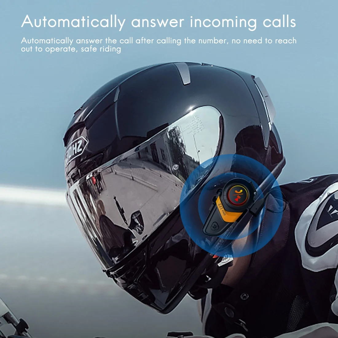 

A05R05 LX3 Helmet Bluetooth Headset 1200MAH Motorcycle BT5.0 Wireless Hands-Free Call Stereo Anti-Jamming Waterproof Headset-A