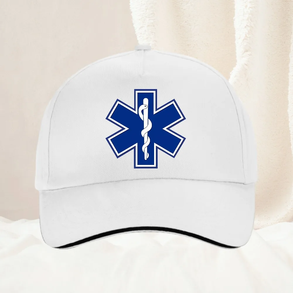 STAR OF LIFE Baseballkappe, Sanitäter-EMT-Kappe für Herren und Damen, verstellbare, lässige Baseballkappe, Sonnenschutzhut – Detail 2