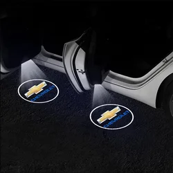 2PCS Auto Styling Decor Car Door Welcome Lights Wireless HD Badge LED Projector Lamp For Chevrolet Captiva  Spark Colorado Cruze