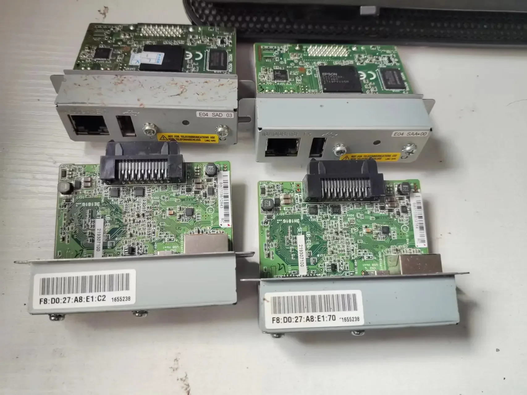 Used UB-E04 Ethernet port Card Printer Server For Epson TM-T88V T88IV T82ii TM-U220 U330 210 950 L90 H5000 6000