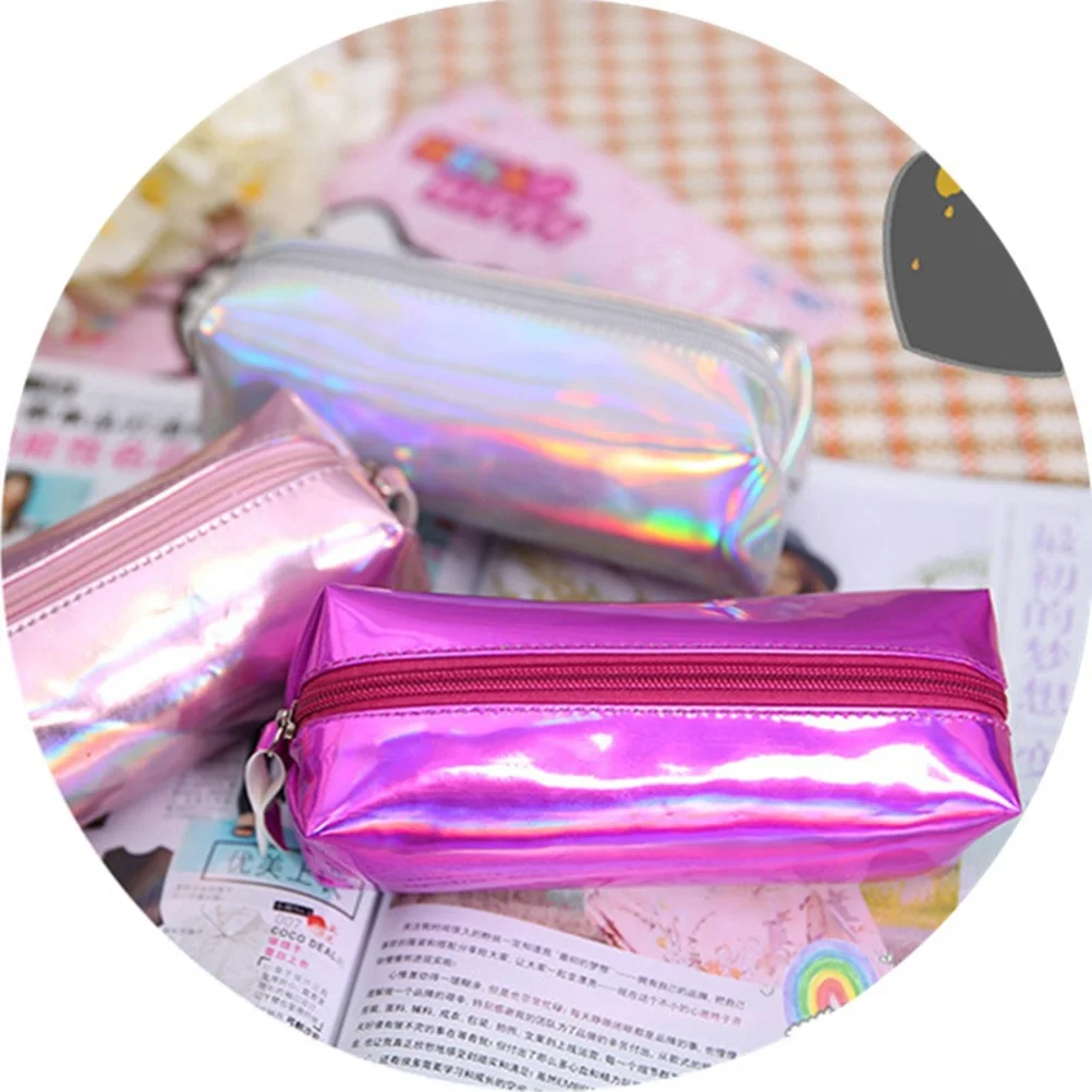 

Bag Pencil Case Glitter Zipper Closure Lightweight Portable School Travel Pen Bag Pouch Organizer Stylish