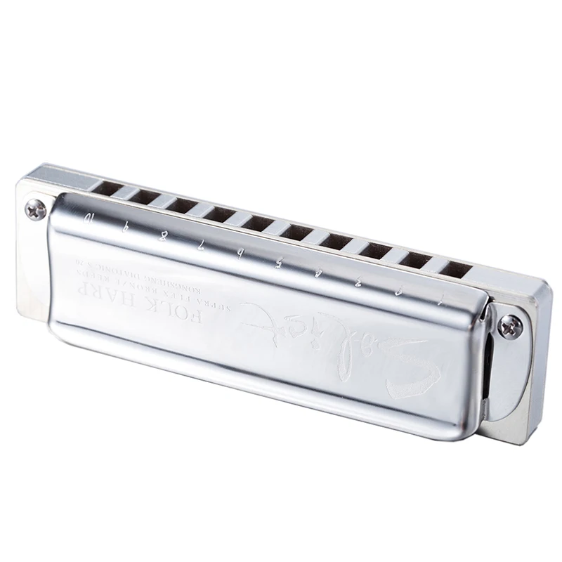 KONGSHENG-Solist,10 Hole Diatonic Harmonica, Folk Blues Harp, Stainless Steel Cover Mouth Organ, Professional Musical Instrument