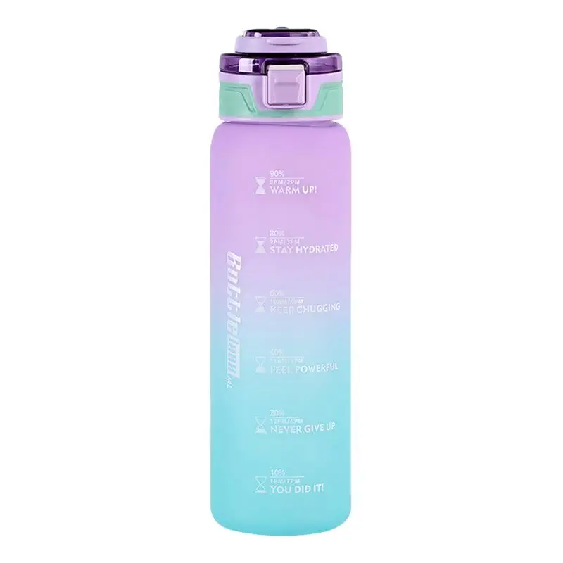 Water Bottle With Times 35 Oz Inspirational Drinking Bottles Easy To Carry Wide Mouth Spillproof Drinking Bottle With Straw And