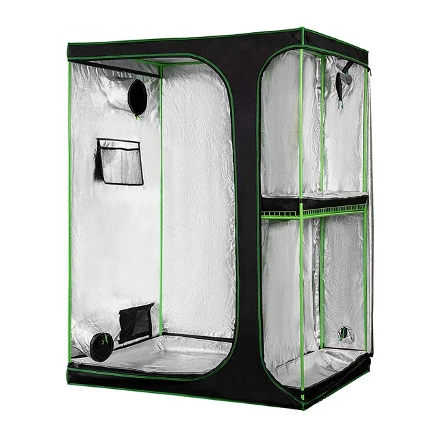 120X120X200 Carpa Cultivo Indoor Grow Tent Complete Kit Hydro Highly Reflective Fabric1680D Mylar 3X3 Grow Tent for Indoor Plant