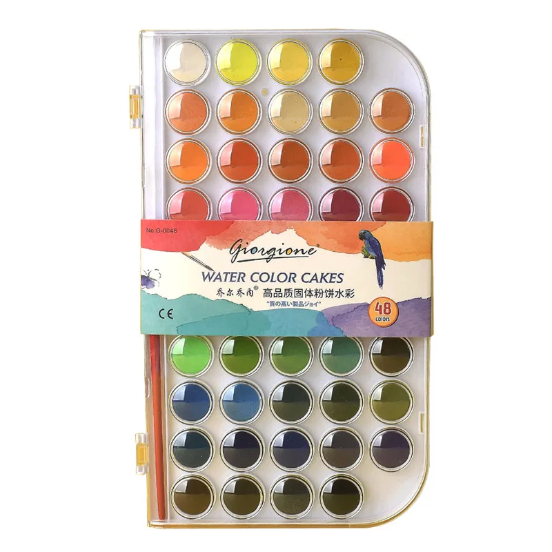 Watercolor Paint Set, 12/24/28/36/48 Colors Metallic and Fluorescent Colors Perfect Travel Watercolor Set for Artists, Children