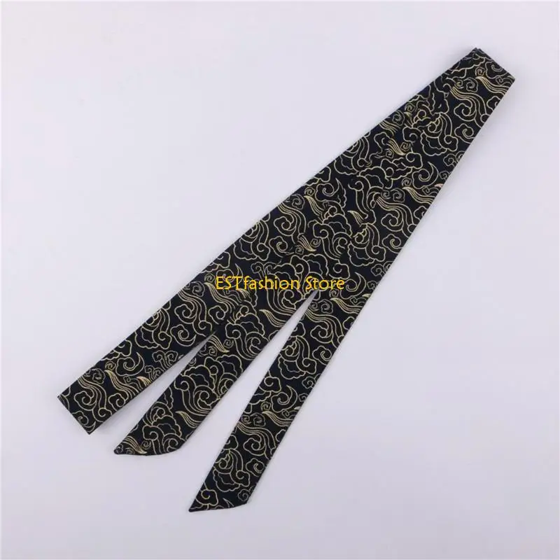 Y5GC Vintage Hanfu Headdress for Women Elegant Chinese Belt with Cloud Crane Pattern for Hanfu Clothing Hair Band