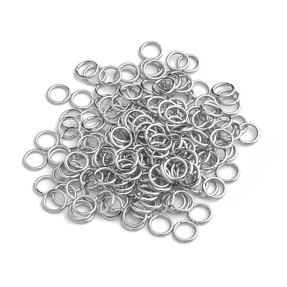 100/200pcs Stainless Steel Open Jump Rings Strong Split Rings Connectors For Necklace Bracelet Jewelry Making Findings Supplier