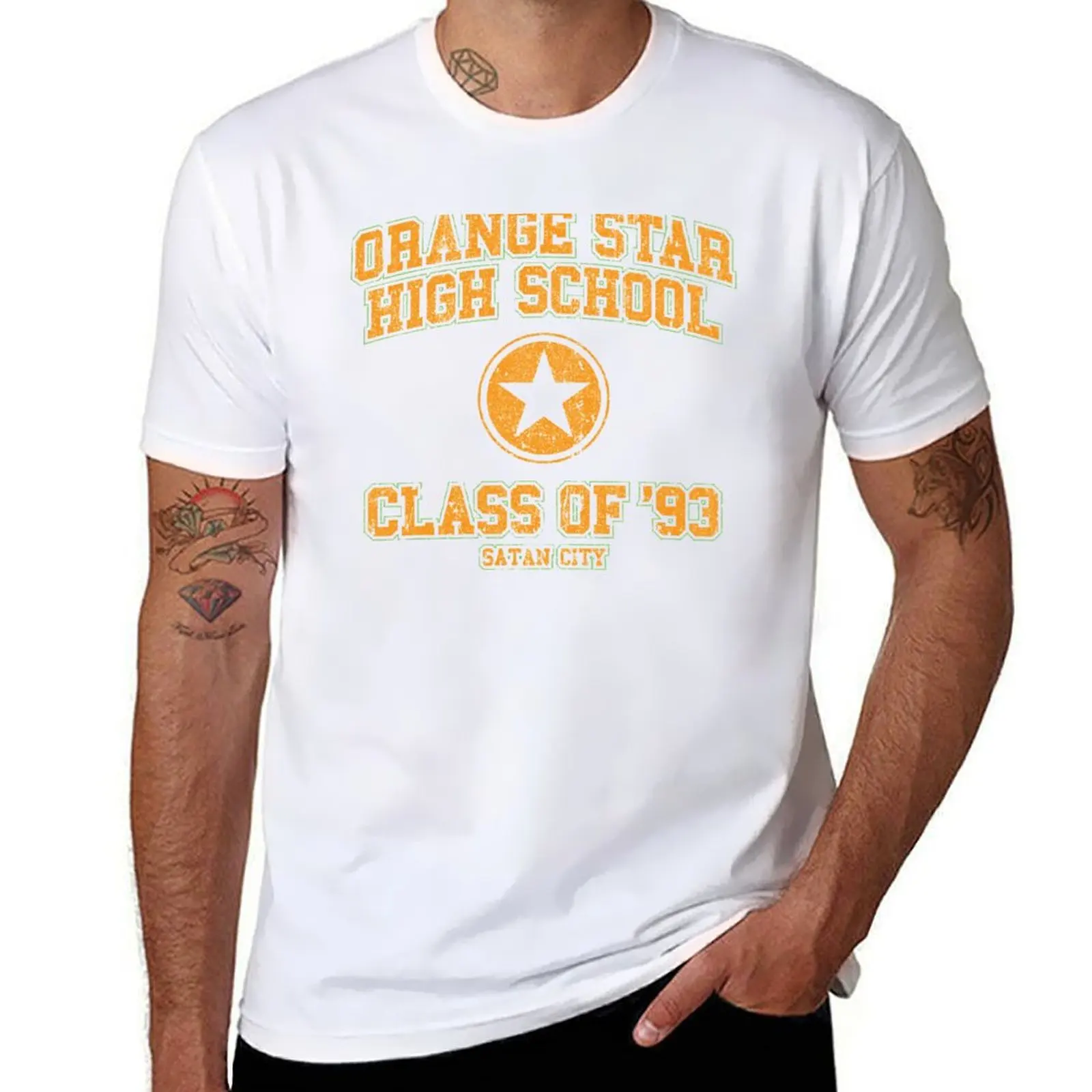 

Orange Star High School Class of 93 T-Shirt man tshirt t shirt custom print T-Shirt