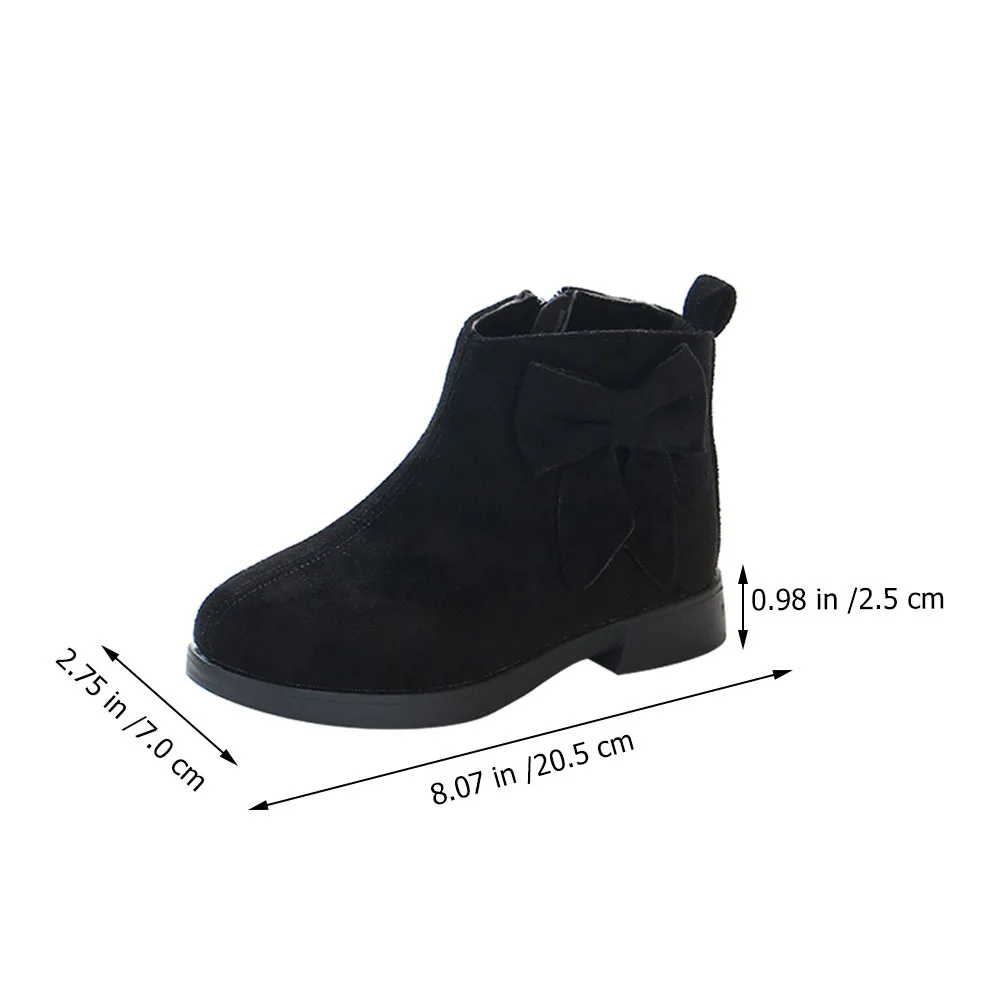1Pair Girls Ankle Boots Bow-Knot Kids Short Boots Children Autumn Winter Casual Warm Shoes Girls Booties Kids Casual Shoes
