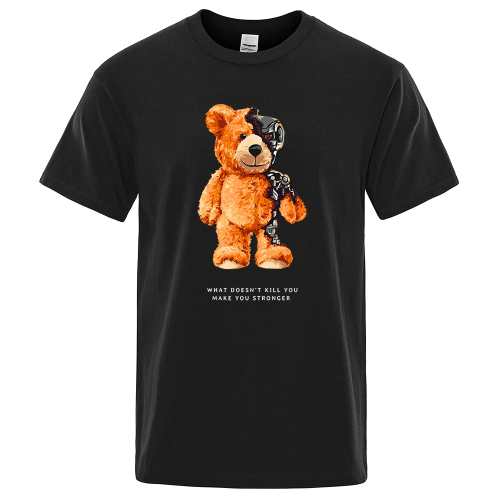 T shirt Men Short Sleeve Ted Bear Show You What I Am Really Look Like T-Shirt Oversized Cotton Tees Fashion Casual Clothing