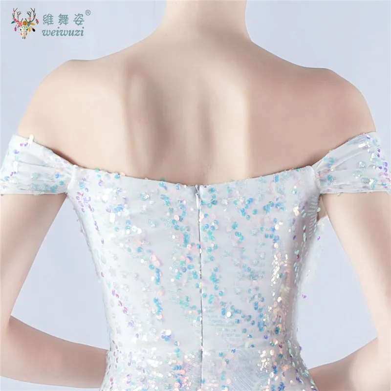 เลื่อมลูกไม้ปิดไหล่คริสตัลลูกปัดชุดราตรี Boned Corset Fish Tail Elegant ความยาวชั้นแฟชั่น Lady Evening Party Dress
