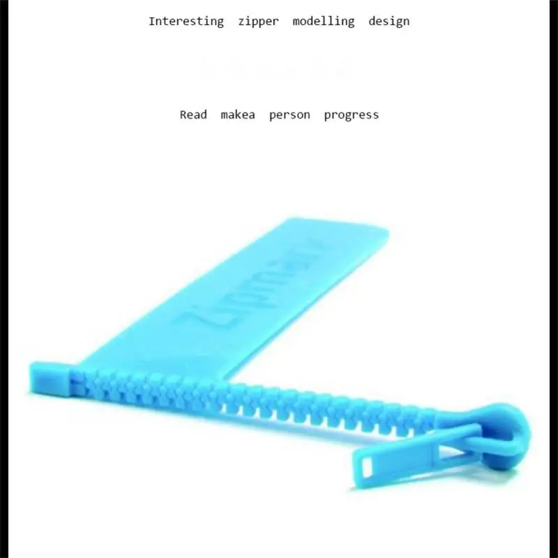 Creative Zipper Bookmark Reading Memo Notepad Marking Student Reading Book Paging Folder for Pages Books Readers School Supplies