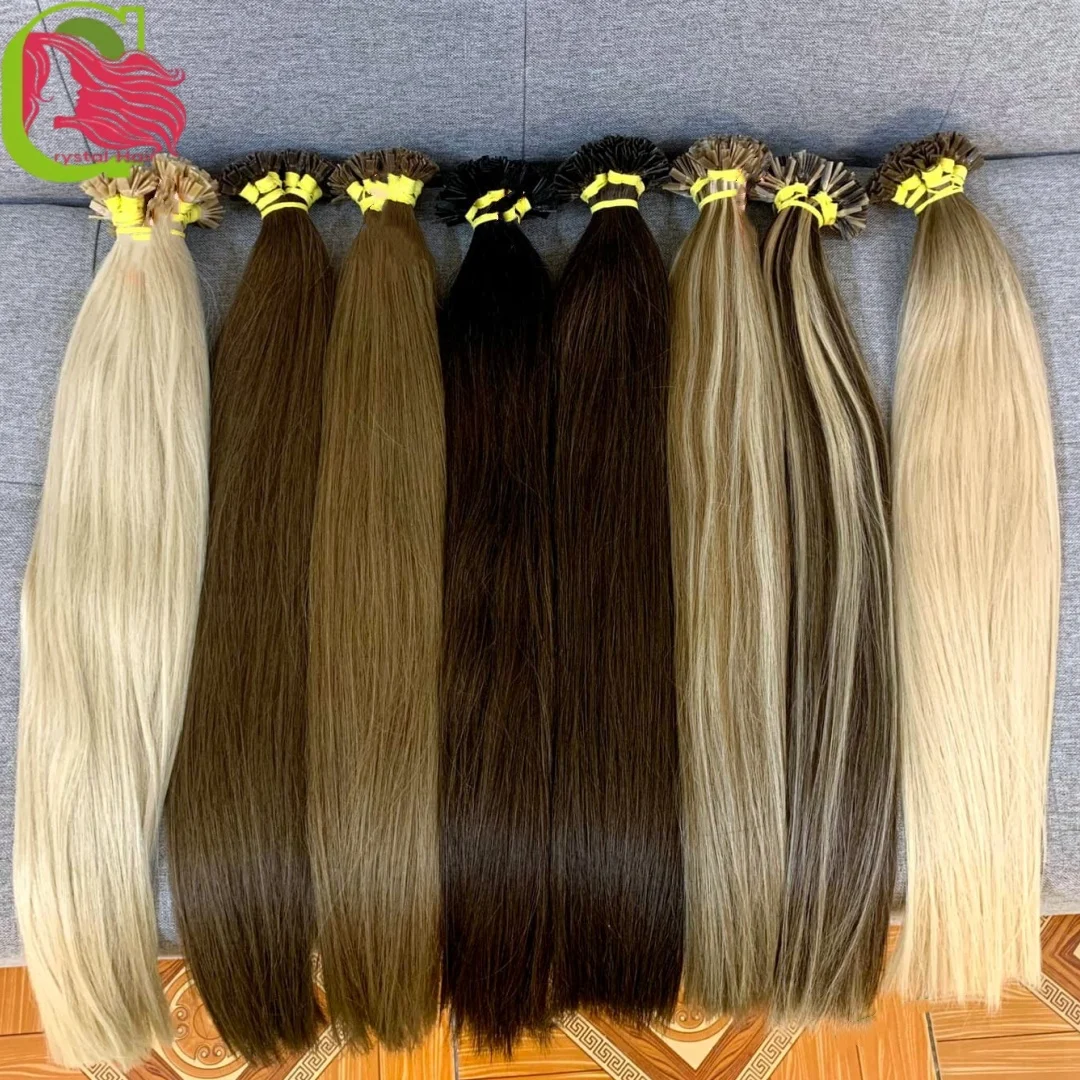 طرف مسطح 100% شعر بشري بدون لحمة شعر مستقيم الكيراتين تمديد تسليط الضوء على 613 شعر أشقر السائبة النسيج للتضفير غير المجهزة