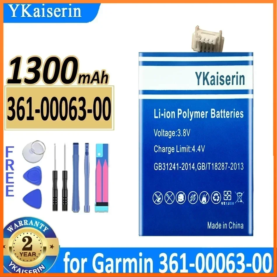 YKaiserin 1300mAh Replacement Battery for Garmin 361-00063-00 High Capacity Portable Batteries Bateria Warranty + Track Code