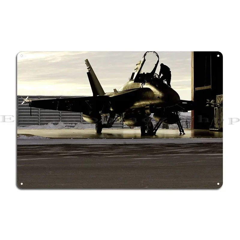 F 18 Military Fighter Jet Metal Plaque Poster Kitchen Bar Cave Wall Decor Personalized Club Tin Sign Poster
