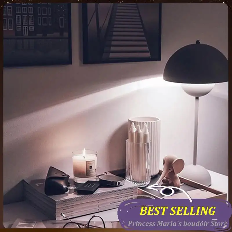 

AB30-Top Touch Switch LED Table Lamp Rechargeable Flower Bud Mushroom Design Living Room Decor Desk Night Stand Lamp