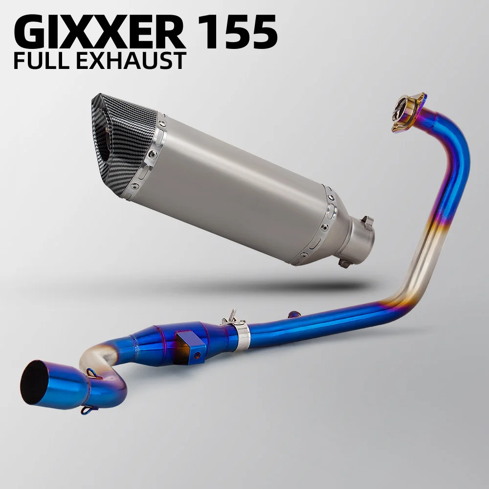 Sistema de escape completo Gixxer 150 para motocicleta Suzuki Gixxer 150/SF150 Gixxer 155/SF155, tubo de escape, kit de silenciador para moto