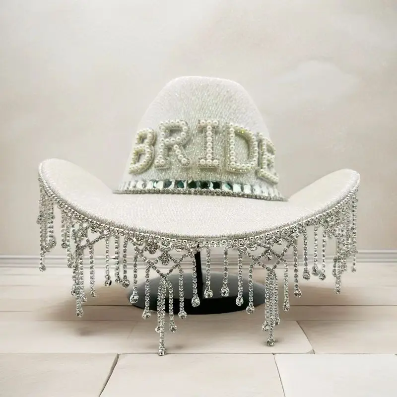 HongLuan Glitterkostuumhoed Volwassene & Cowboyhoeden Strass voor dames, Cowboy Cosplay Vrouwelijke accessoires & Cowgirl Cap