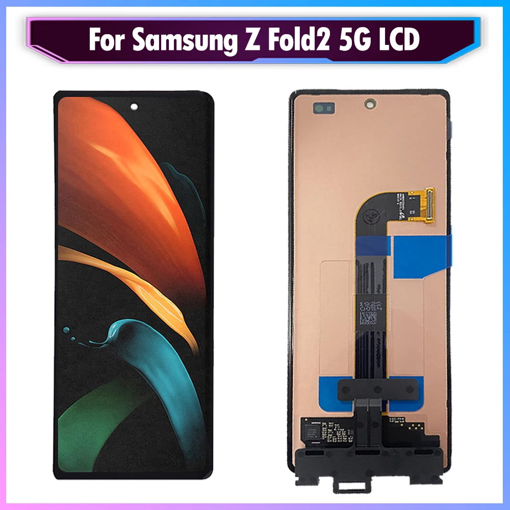 AMOLED For Samsung Z Fold2 5G LCD Display Touch Screen Digitizer Replace For F916 F916B F916U Z Fold2 Display Repair