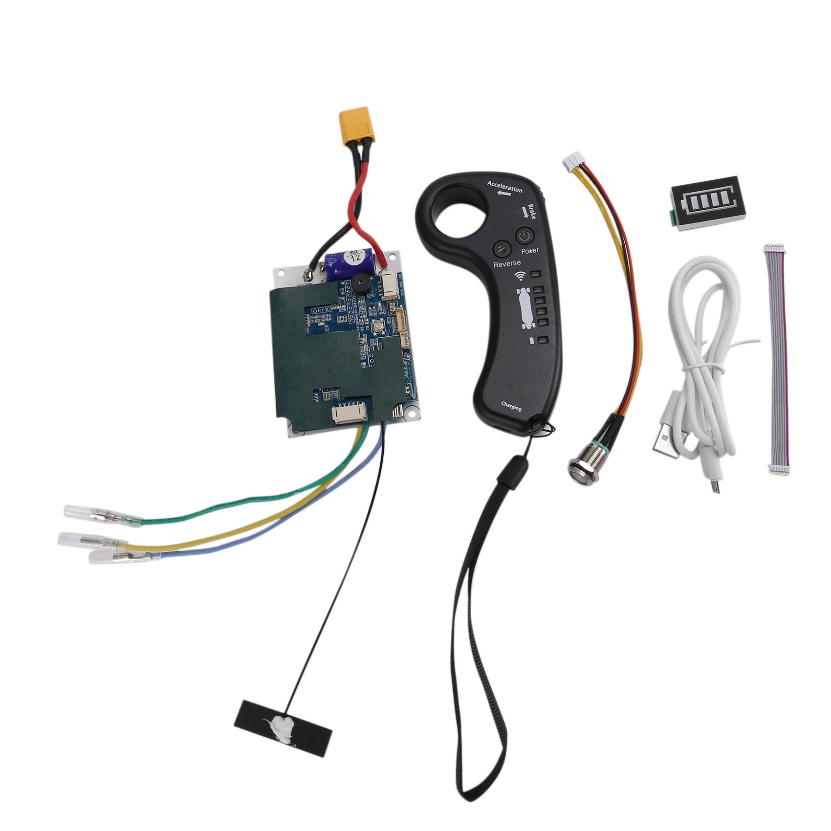 Elektrische Skateboard Enkele Drive Hub Motor Controller Set Longboard Esc Scooter Moederbord Met Afstandsbediening