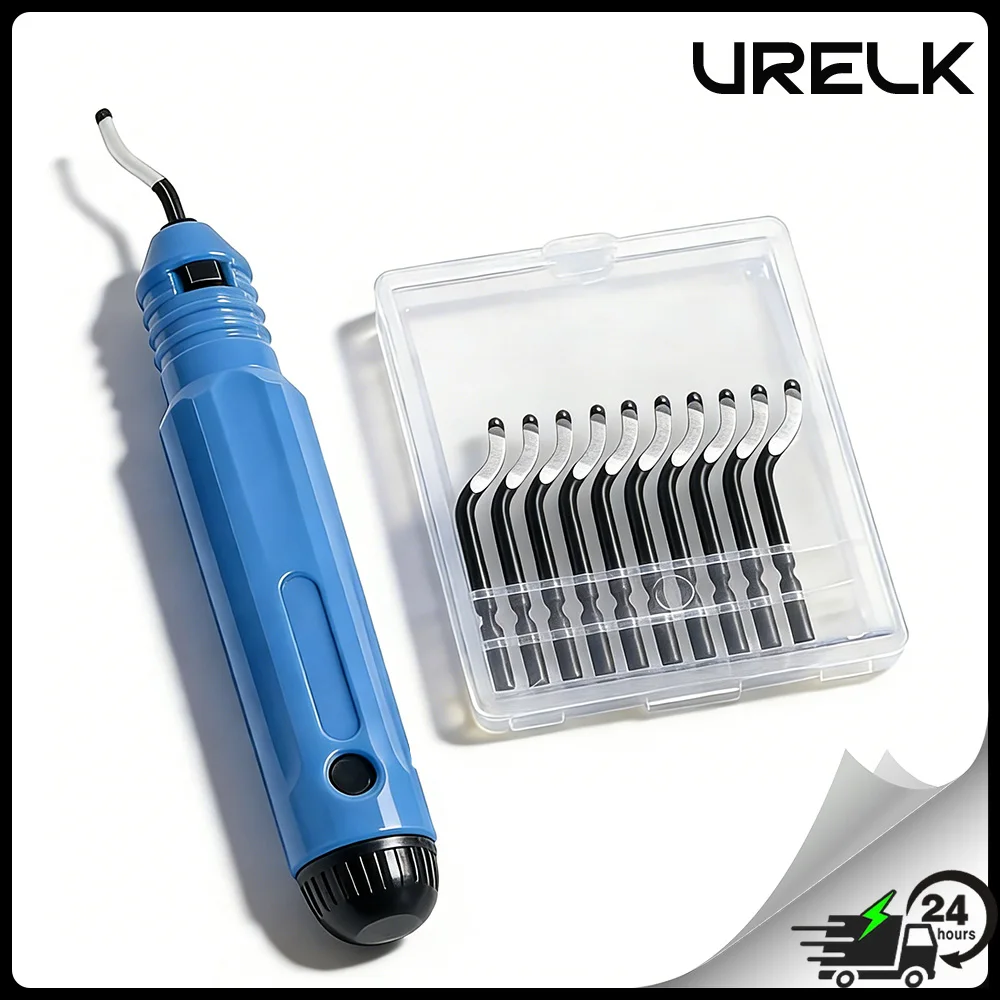 

Hand Burr Trimming Knife For 3D Model Trimming With 10Pcs BS1010 Rotary Deburr Blades HSS Deburring Remover Cutting Tool