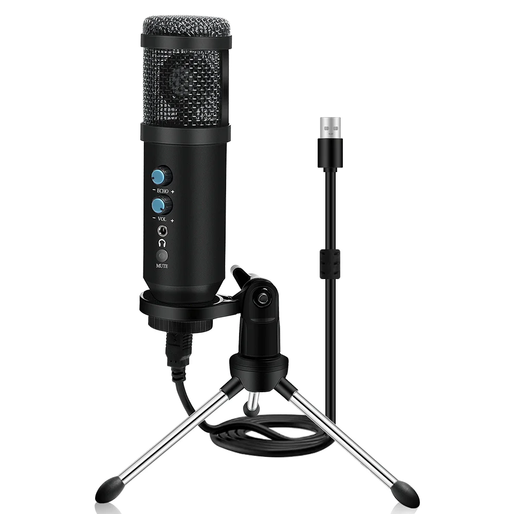 

Singing Speech Desktop USB Mic Condenser Recording Studio Microphone with Tripod Stand for mobile phone computer