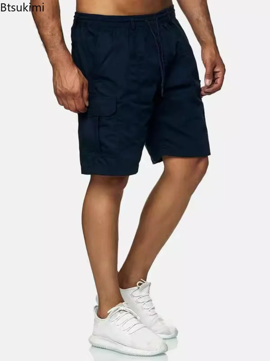 2025 Men's New Outdoor Casual Tactical Work Clothes Shorts Summer Multi Pocket Casual Training Pants Male Jogging Hiking Shorts