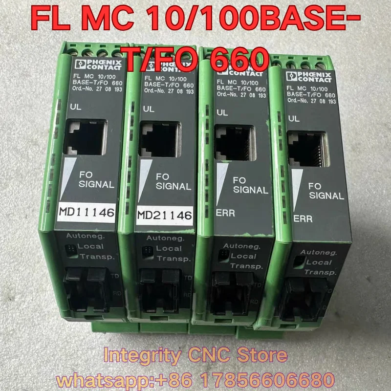 Second-hand FL MC 10/100BASE-T/FO 660 PLC module function test is normal 2708193