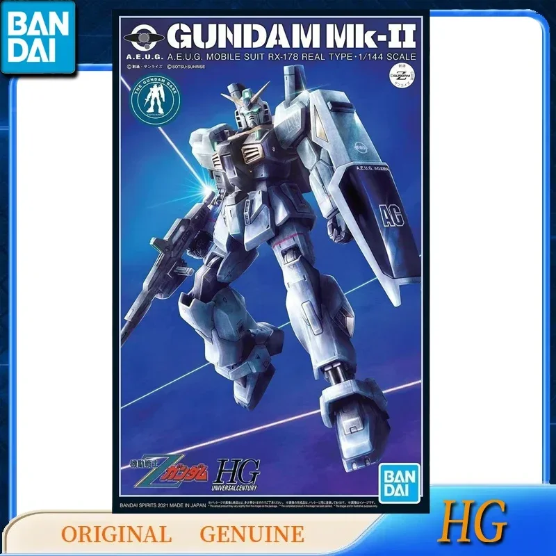 Bandai Original Genuine HG GUNDAM MK2 TITANS MOBILE SUIT RX-178 REAL TYPE Anime Action Figures Toys for Kids Gift Assembly Model