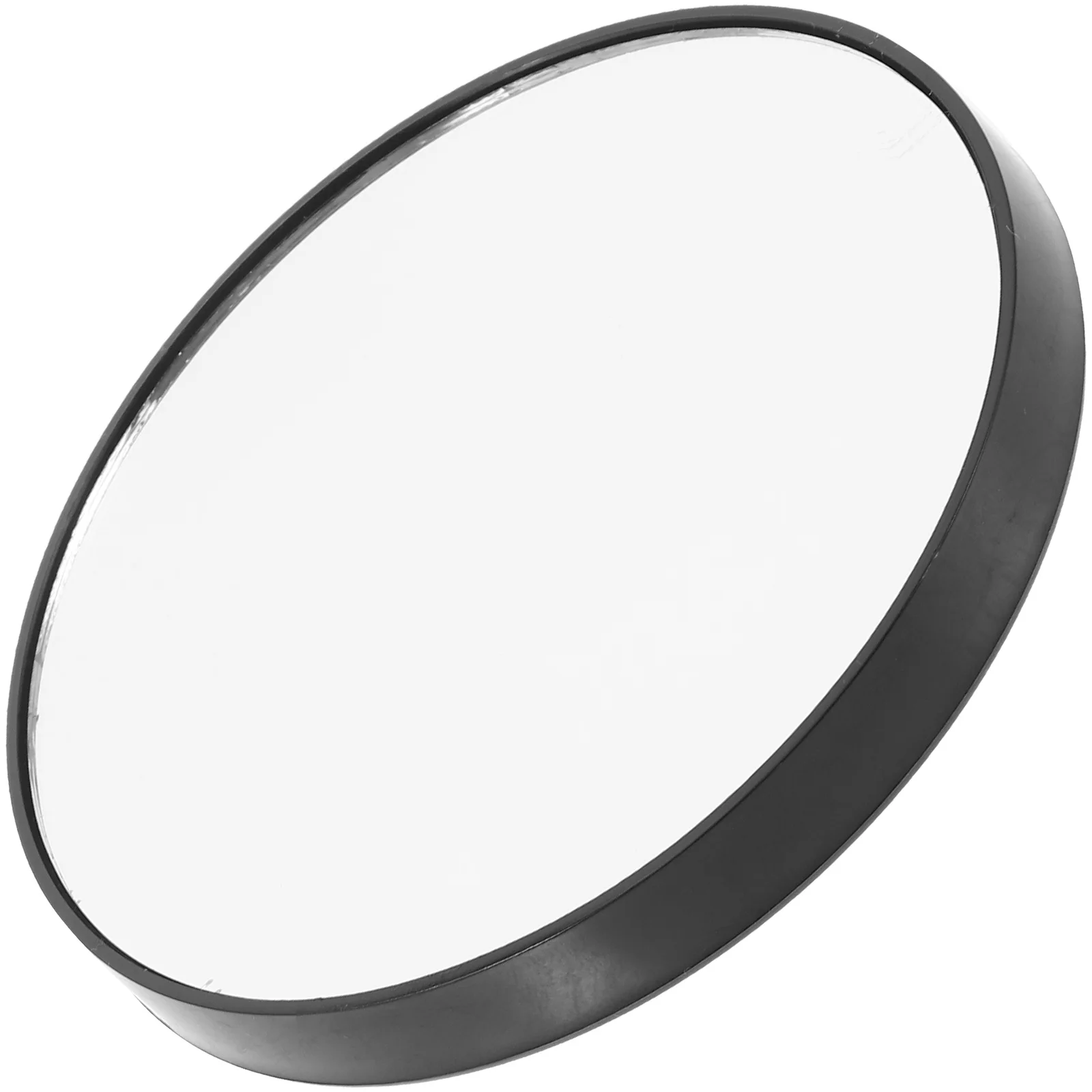 Espelho de ampliação 10x de 8.8cm, tamanho compacto, fácil de transportar, ferramenta de maquiagem para viagem, ventosas para banheiro, espelho de maquiagem compacto preto