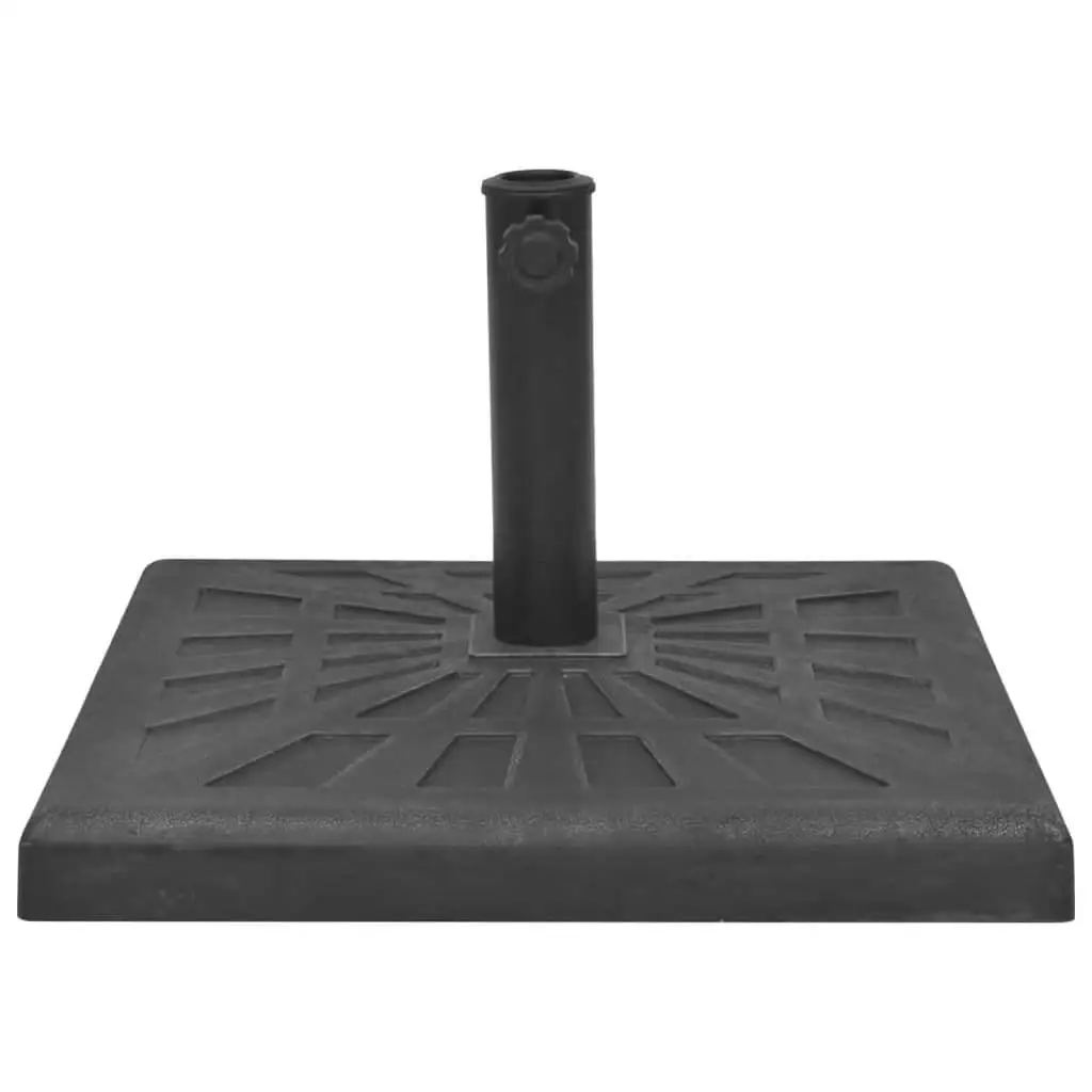 41.9 lb Square Black Parasol Base Resin for Stability and Durability Outdoor Umbrella Stand