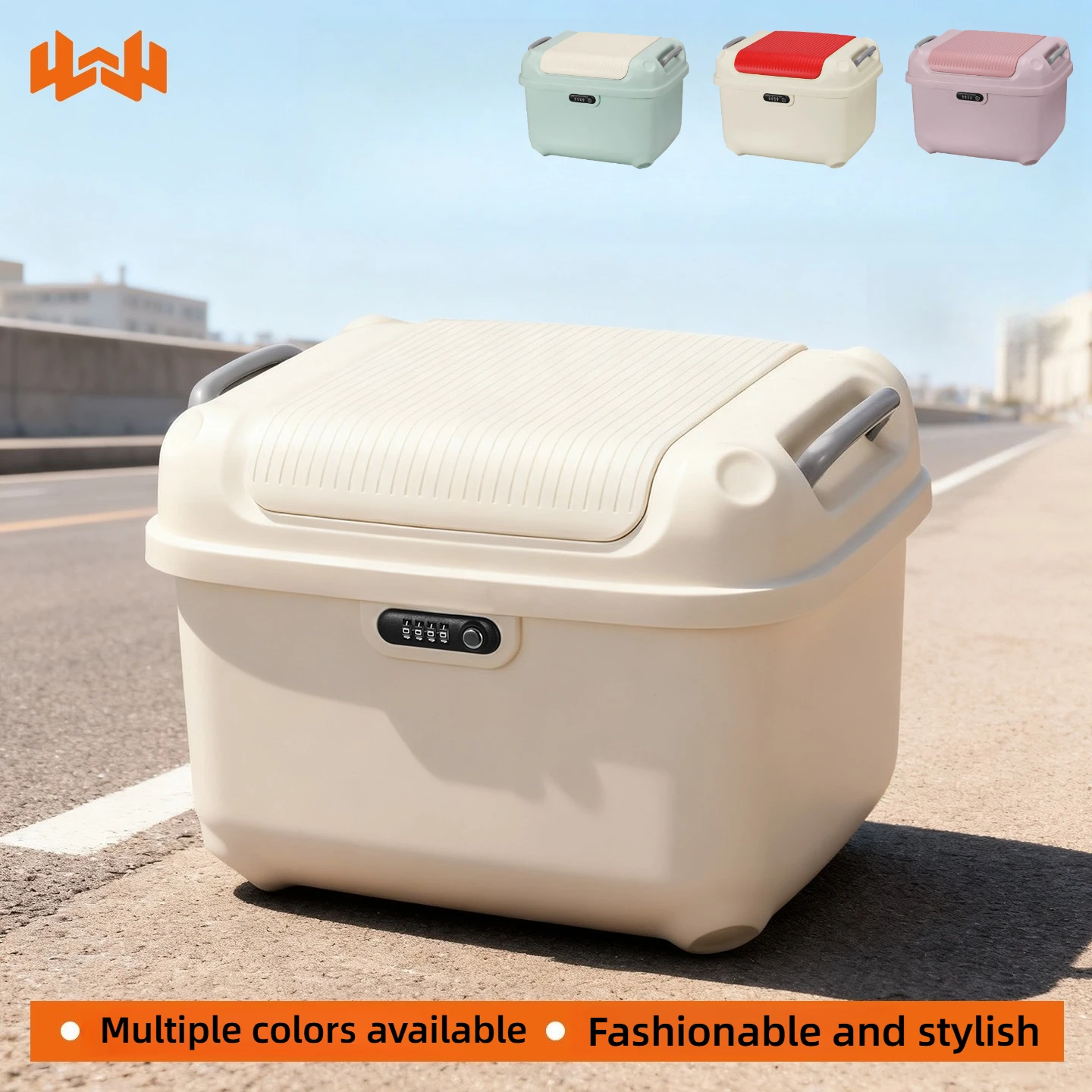 Electric vehicle trunk waterproof durable universal large capacity motorcycle rear seat storage box heat-resistant fashionable