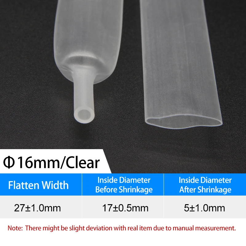 1 ~ 10 m transparant gelijmd 4:1 krimpkous 4 mm - 52 mm dubbelwandige zelfklevende polyolefine gevoerde draadkabel reparatiehulswikkel