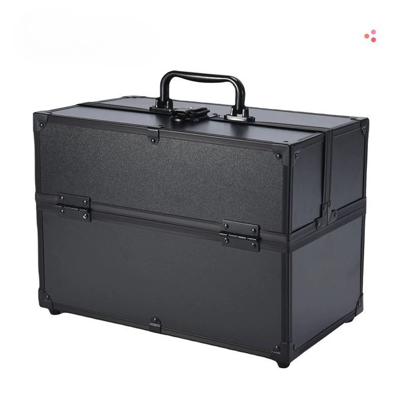 Luxury Multi-layer Portable Makeup Case Handheld Cosmetic Organizer Box for Nail Lash Hair Beauty Salon Travel Commute Supplies