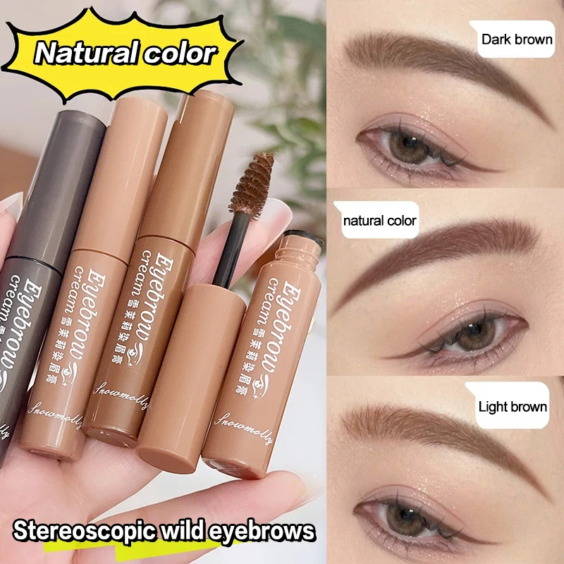 3 Colors Eyebrow Tint Waterproof Long Lasting Liquid Enhancer Dye Eyebrow Gel Cream Brown Natural Mascara Tint Makeup Cosmetics