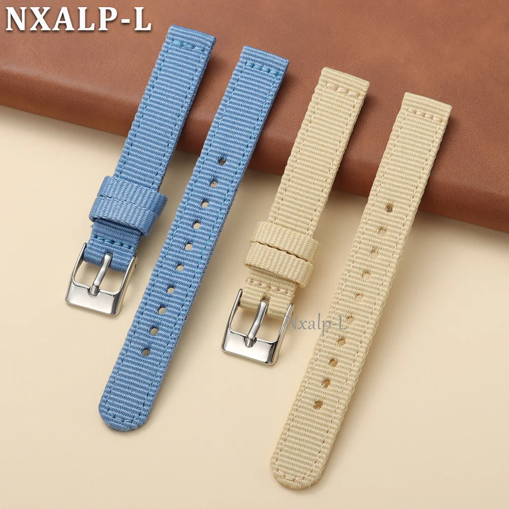 8mm 10mm 12mm Nylon Watch Strap for Men Women Soft Canvas Woven Wristband Universal Sport Replacement Bracelet for Armani for DW