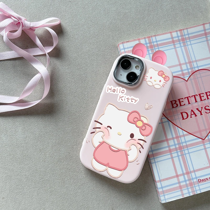 حافظة هالو كيتي ثلاثية الأبعاد لهاتف انفينيكس زيرو 30 4G Hot 40i 30i 40 Pro Note 30 Smart 8 7 6 5 TECNO SPARK GO 2023 2024 2025 20 20C #5