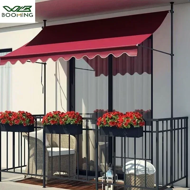 Awnings Folding Telescopic Canopy Vertical Awning Roof Balcony Courtyard Household Rainproof and Sunscreen Awning   Pergola