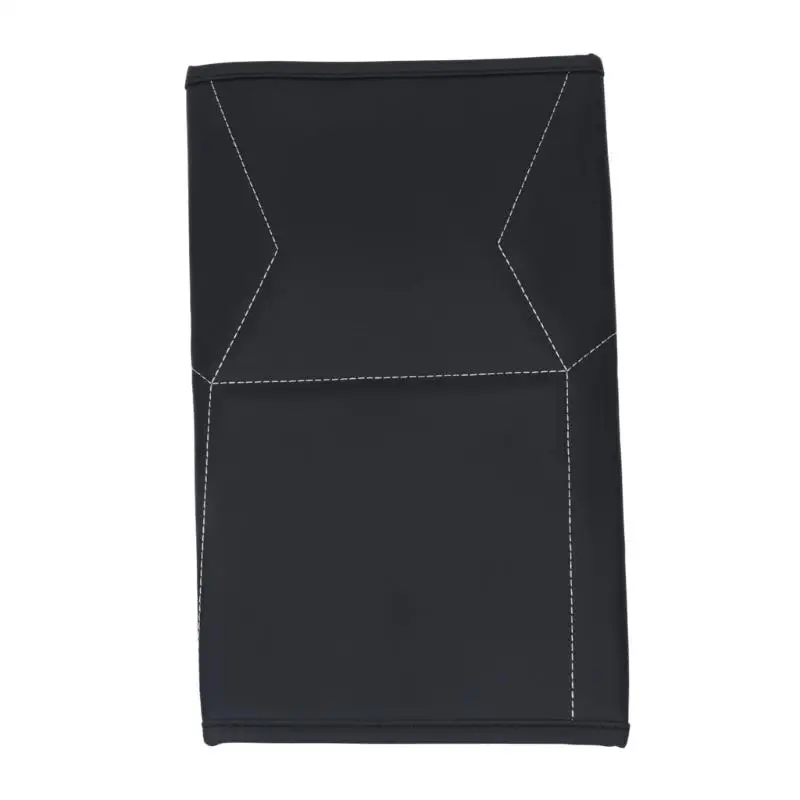 31BC Center Armrest Lid Cover with Elastic Hold, Black Stitched Console Cover for Routine Driving and Interior Care Through