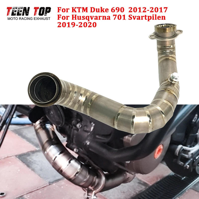 

Titanium Motorcross Exhaust Pipe For KTM Duke 690 Exhaust Header For Husqvarna 701 Svartpilen Escape Moto Original Front Pipe