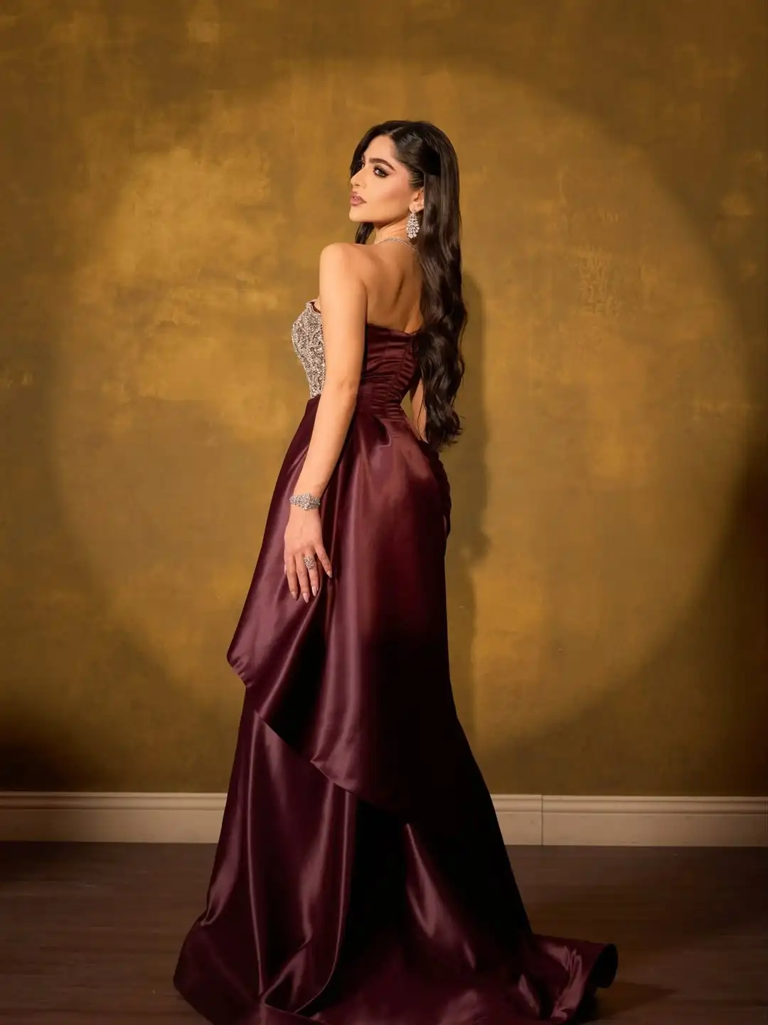 Ofherown бордовое вечернее платье без бретелек ручной работы с рюшами из бисера атласное платье русалки вечернее платье для выпускного вечера для женщин выпускной гала-вечеринка