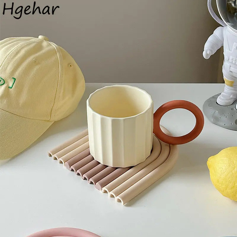 Silicone Heat-resistant Tea Mats Anti-slip Irregular Coffee Cup Pad  Kitchen Multi-function Mug Placemat Ins Korean Table Decor