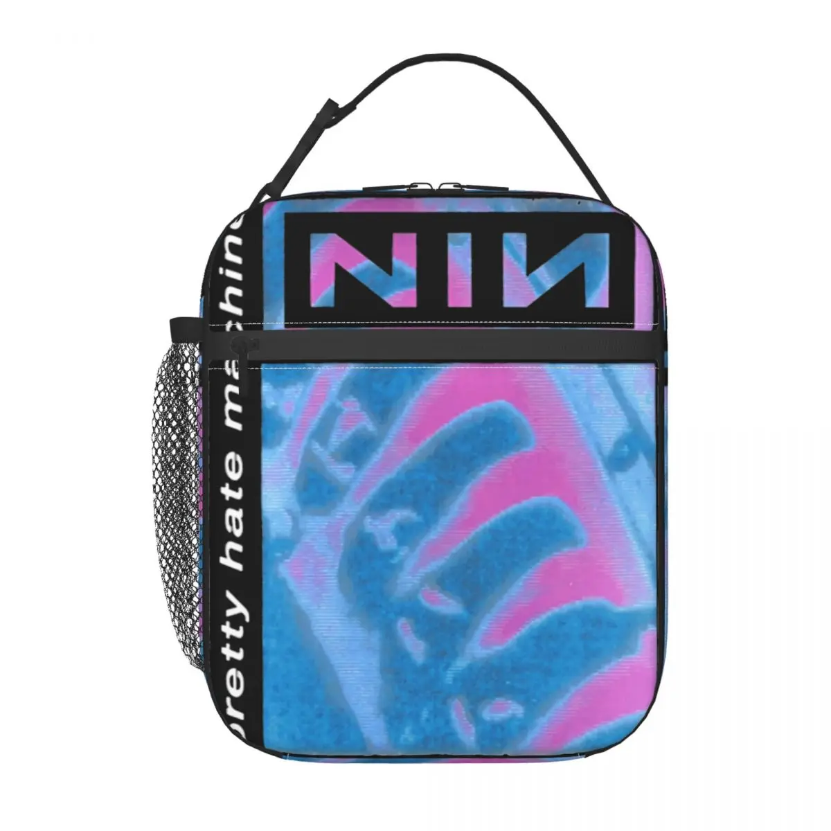 NIN Nine Inch Nails Thermal Insulated Lunch Bag School Pretty Hate Machine Portable Bag for Lunch Thermal Cooler Food Box