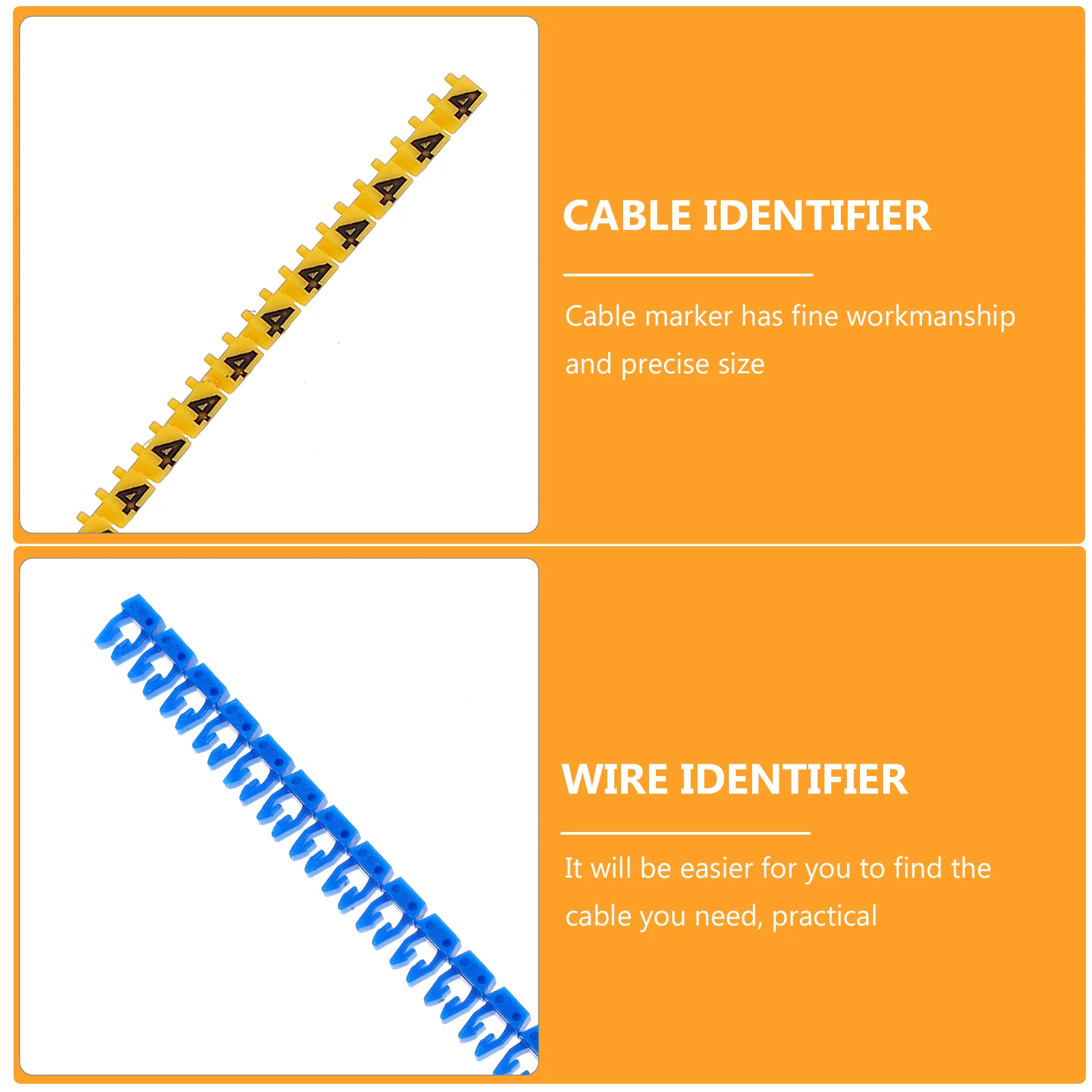 150 Pcs Wire Number Label Cord Clips for Wires on Wall Cable Ties Clamps Binders Labels Marker Markers Tool